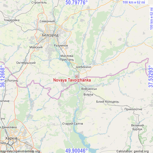Novaya Tavolzhanka on map