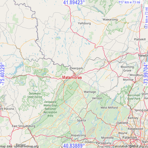 Matamoras on map