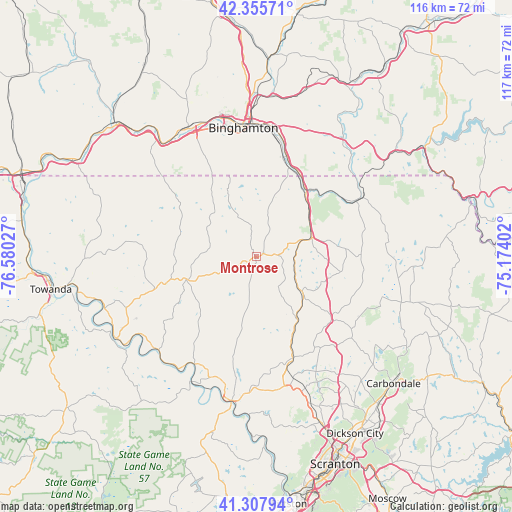 Montrose on map