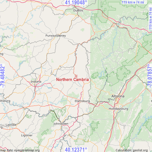 Northern Cambria on map