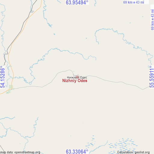 Nizhniy Odes on map