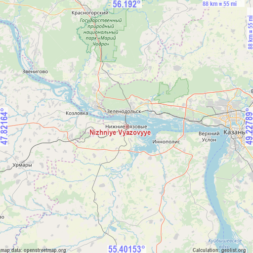 Nizhniye Vyazovyye on map
