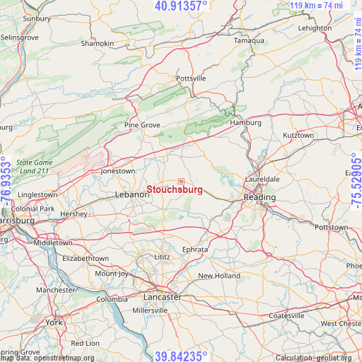 Stouchsburg on map