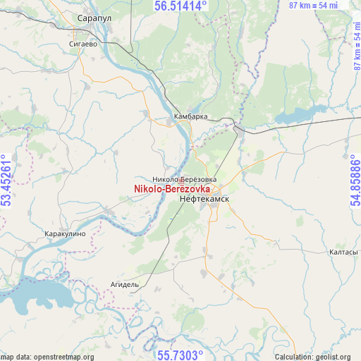 Nikolo-Berëzovka on map