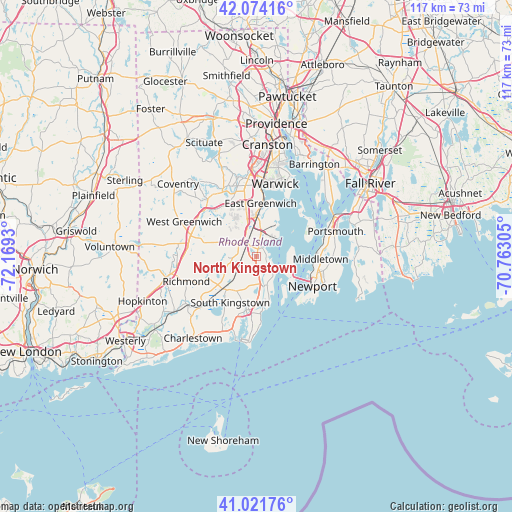 North Kingstown on map