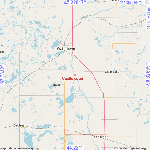 Castlewood on map