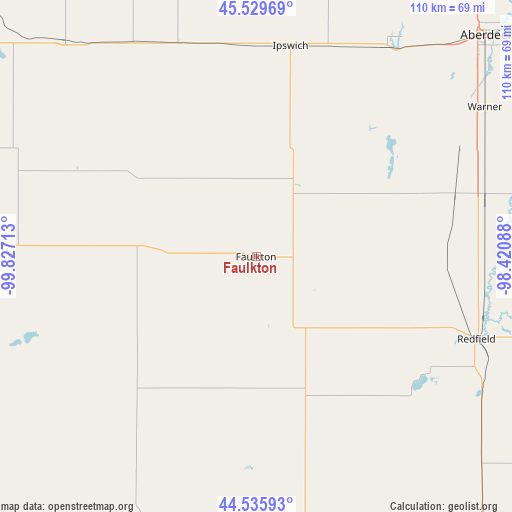 Faulkton on map
