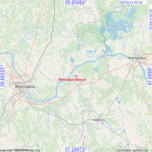 Nekrasovskoye on map