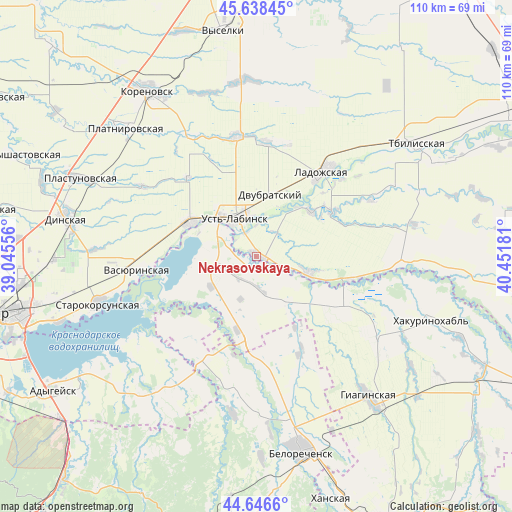 Nekrasovskaya on map