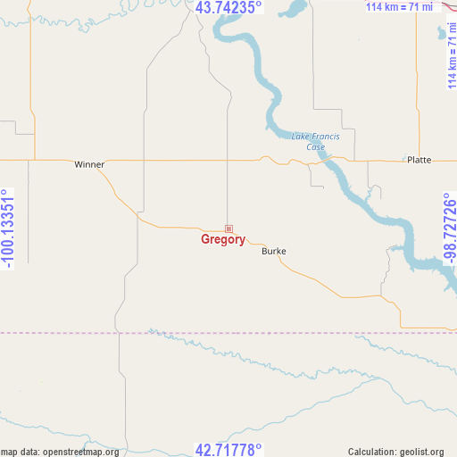 Gregory on map