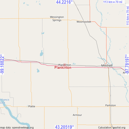 Plankinton on map