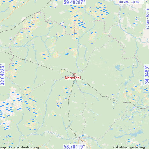 Nebolchi on map