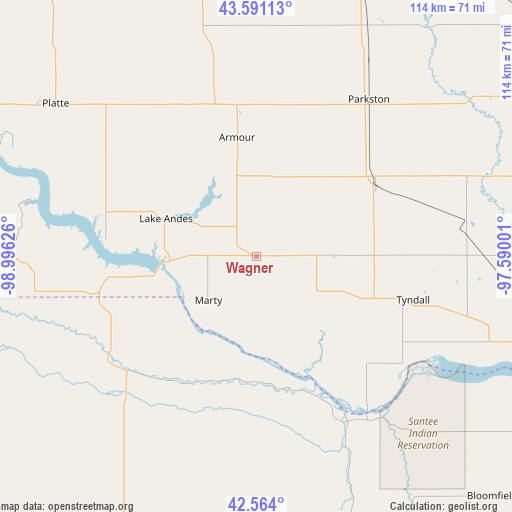 Wagner on map