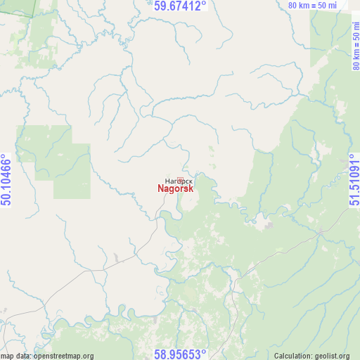 Nagorsk on map