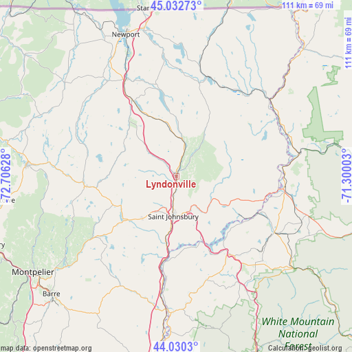 Lyndonville on map