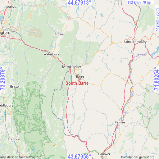 South Barre on map