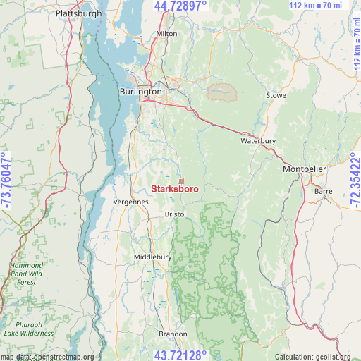 Starksboro on map