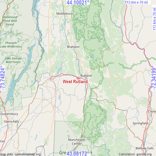 West Rutland on map