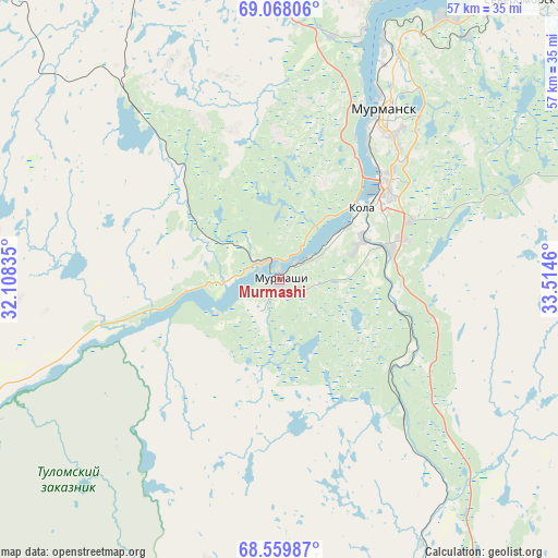 Murmashi on map