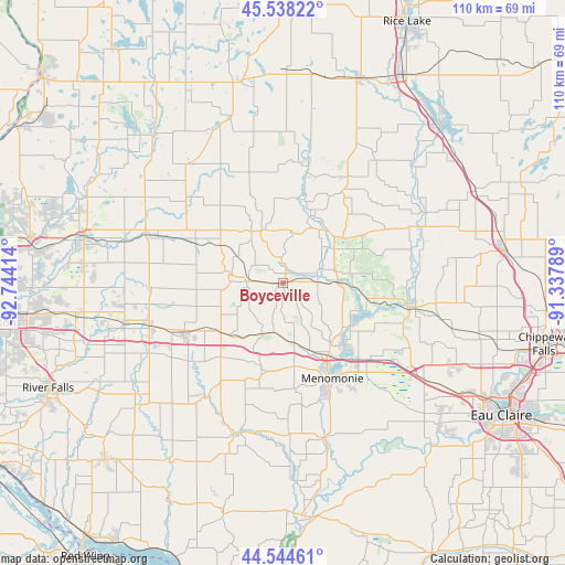 Boyceville on map