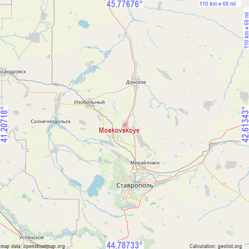 Moskovskoye on map
