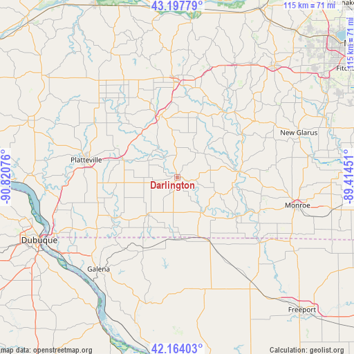 Darlington on map