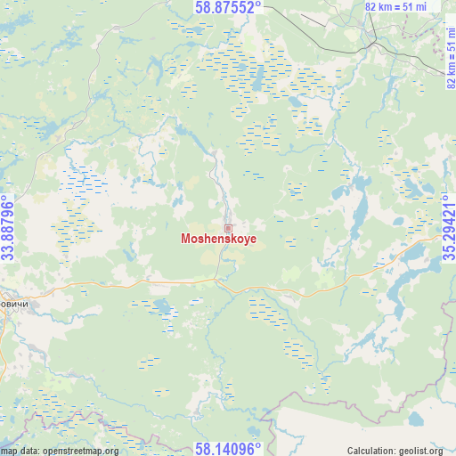 Moshenskoye on map