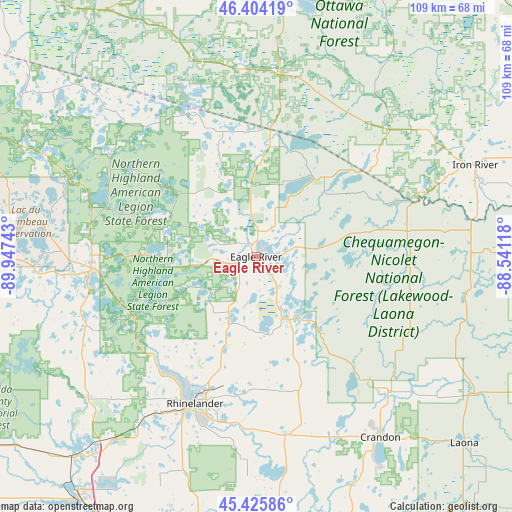 Eagle River on map