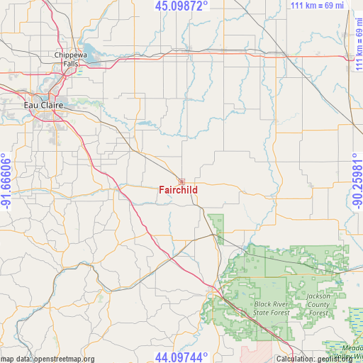 Fairchild on map