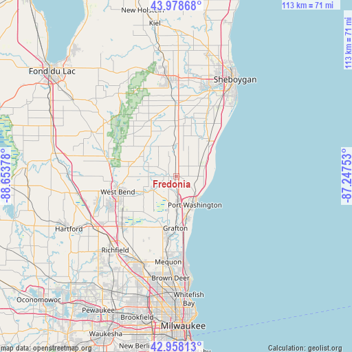 Fredonia on map