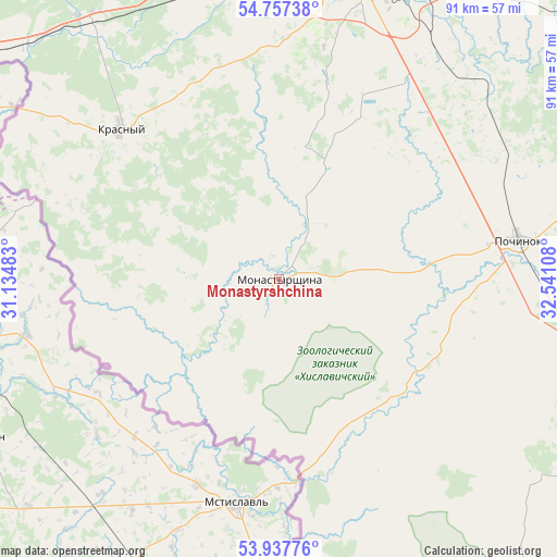 Monastyrshchina on map