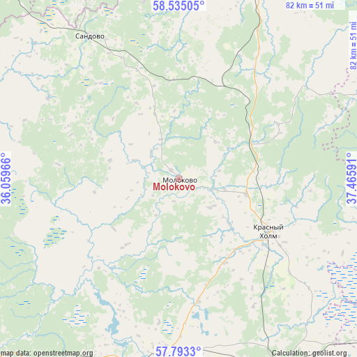 Molokovo on map