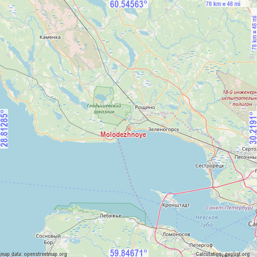 Molodezhnoye on map