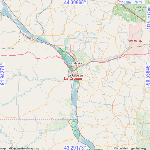 La Crosse on map