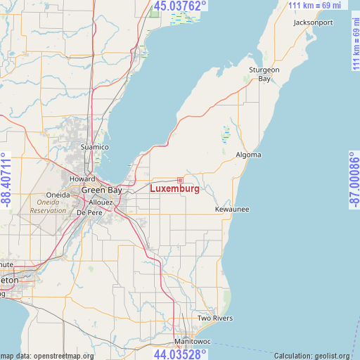 Luxemburg on map