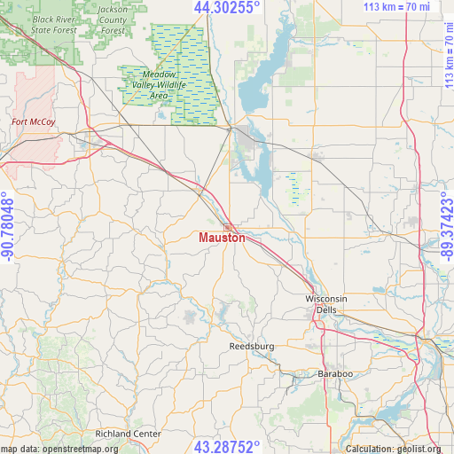 Mauston on map