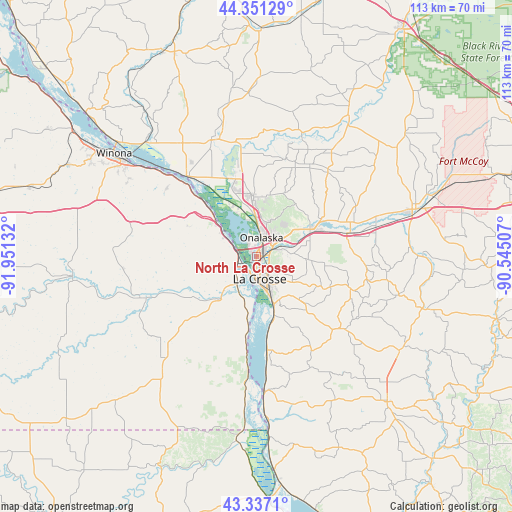 North La Crosse on map