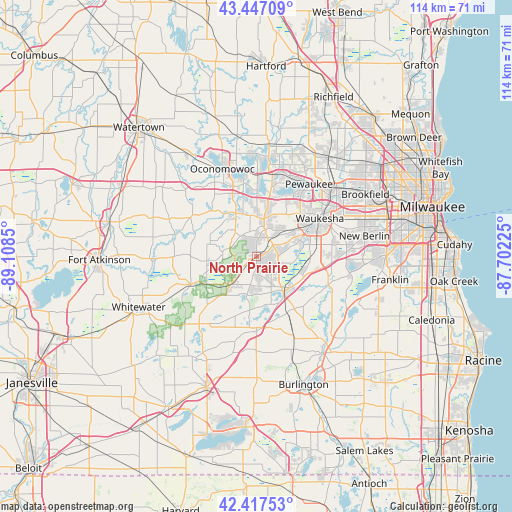 North Prairie on map