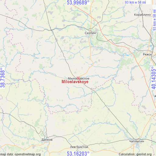 Miloslavskoye on map
