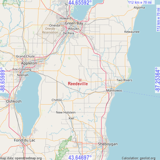 Reedsville on map