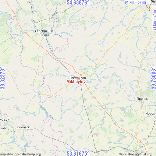 Mikhaylov on map