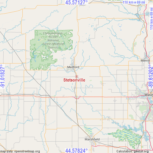 Stetsonville on map