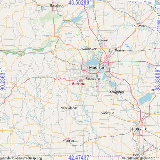Verona on map