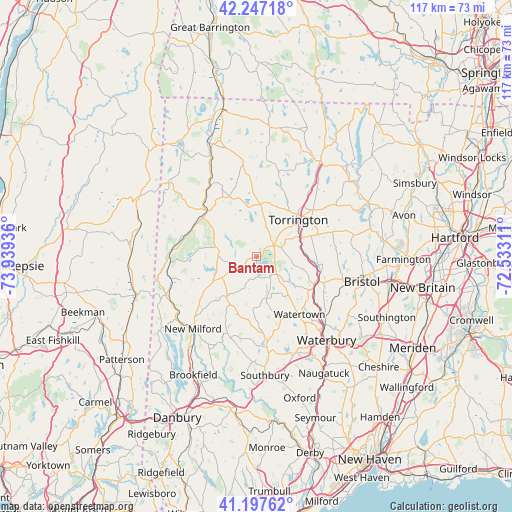Bantam on map