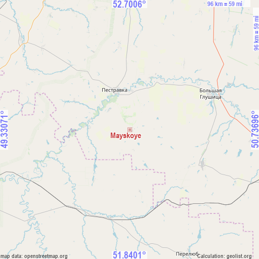 Mayskoye on map