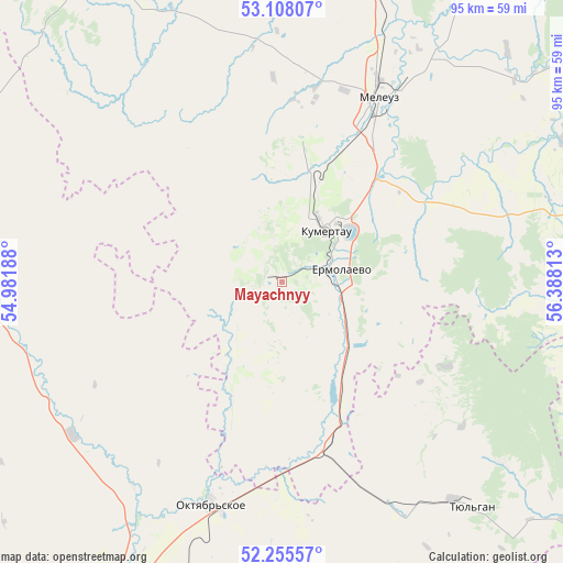 Mayachnyy on map