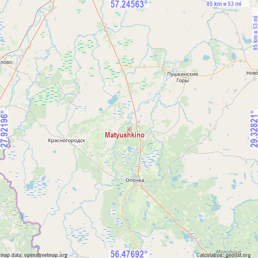 Matyushkino on map