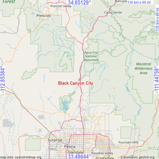 Black Canyon City on map