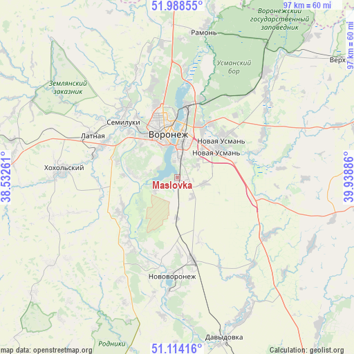 Maslovka on map