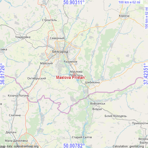 Maslova Pristan’ on map